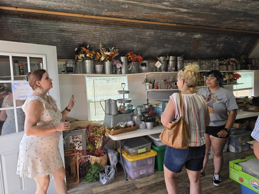 Guided tour of Country Charm wedding venue near Joplin